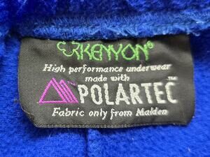 Vintage 90s Kenyon Polartec Fleece Base Layer Pants Blue Ankle Zip Mens Large...